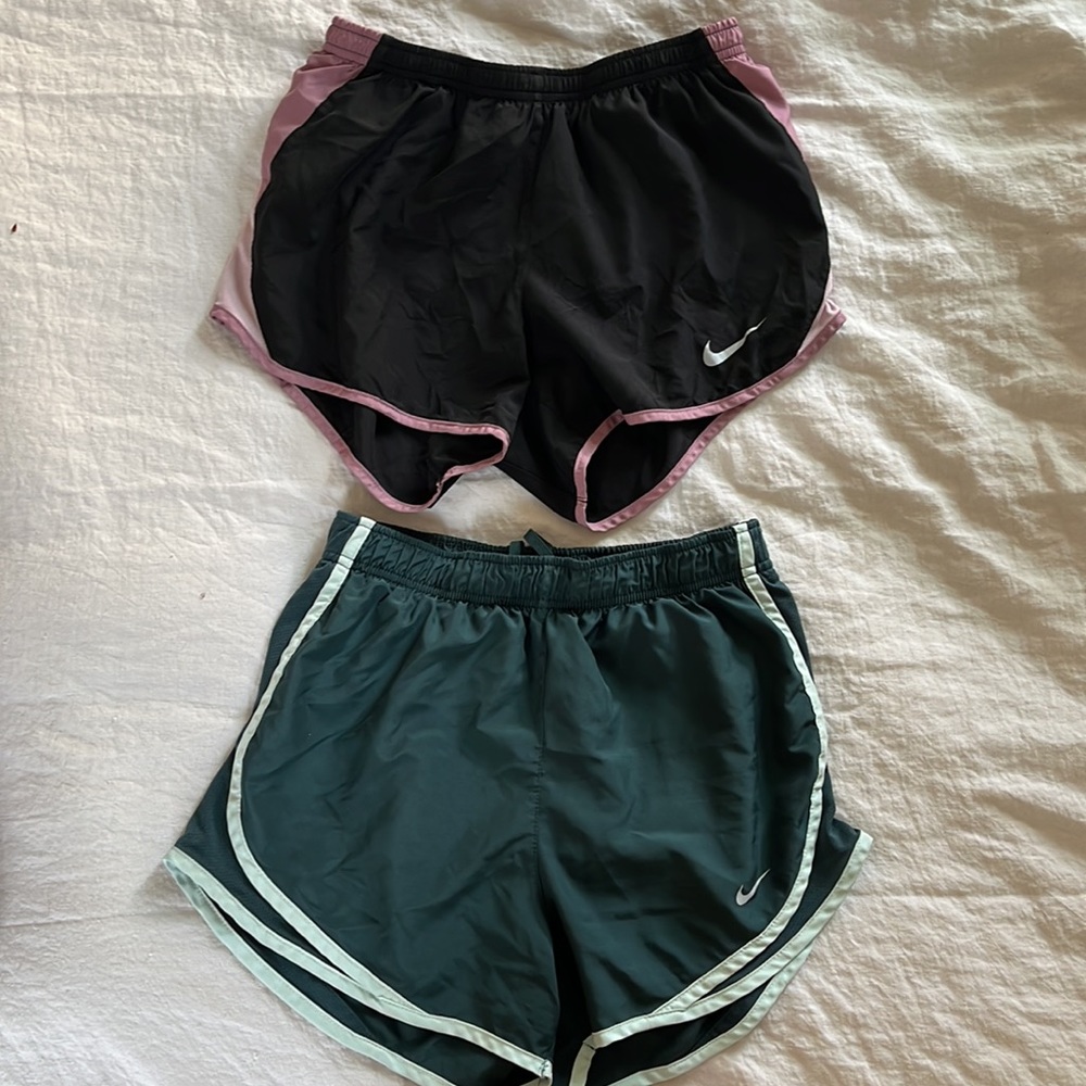 Two pairs of Nike tempo shorts size small
